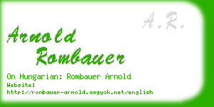 arnold rombauer business card